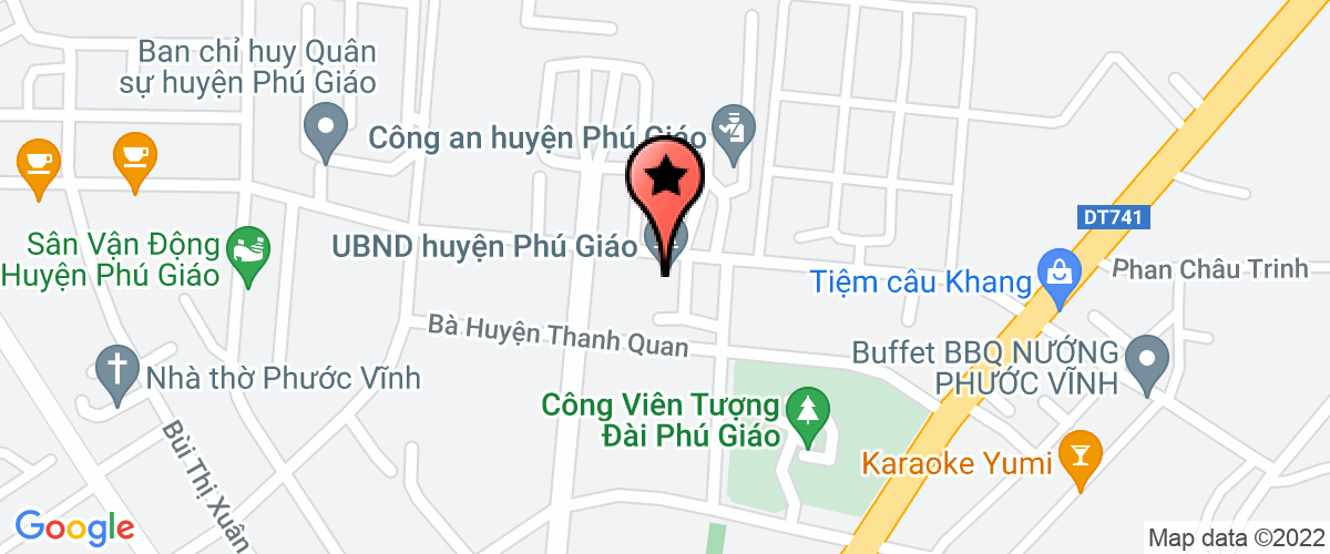 Bản đồ đến Hạt Kiểm Lâm Huyện Phú Giáo