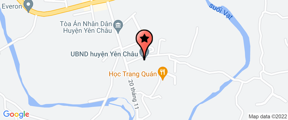 Map go to Chi cuc thi hanh an dan su Yen Chau District