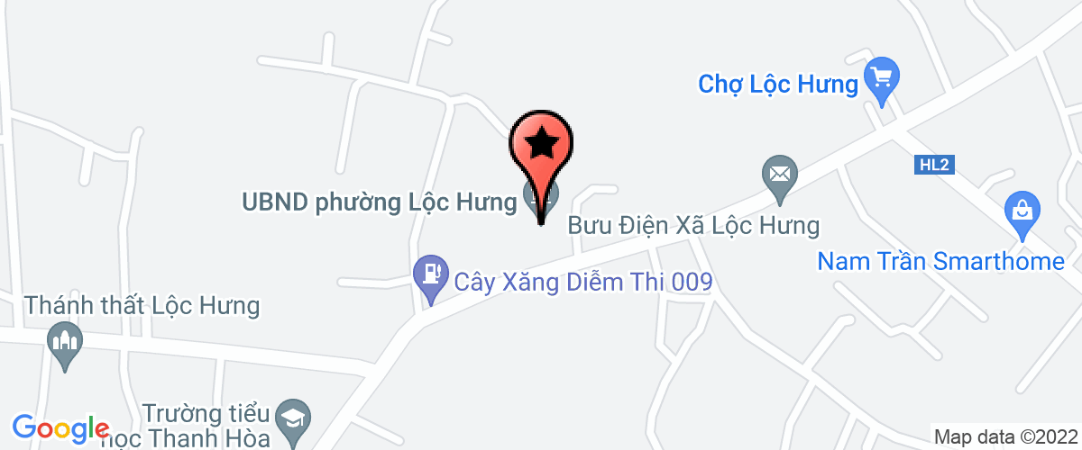 Map go to UBND xa Loc Hung