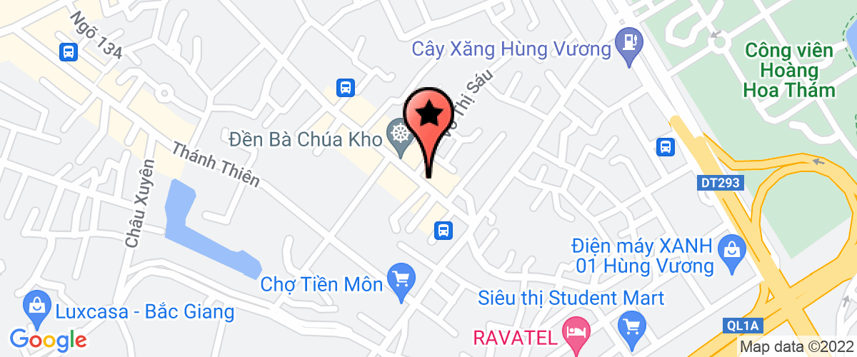 Bản đồ đến Công ty lương thực Bắc Giang