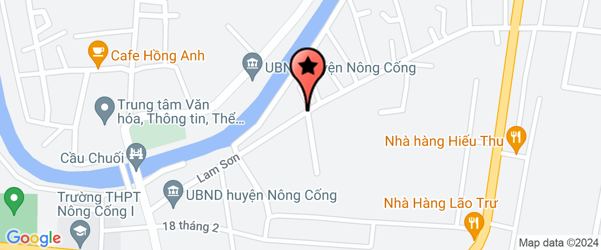 Map go to UBND Thi tran Nong Cong