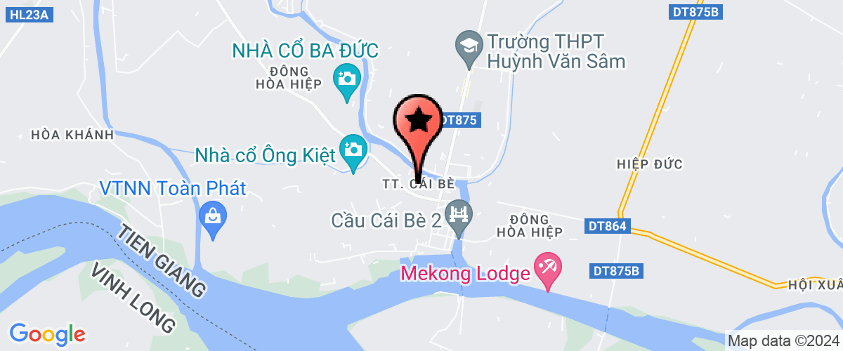 Map go to Chi cuc Thi hanh an dan su Cai Be District