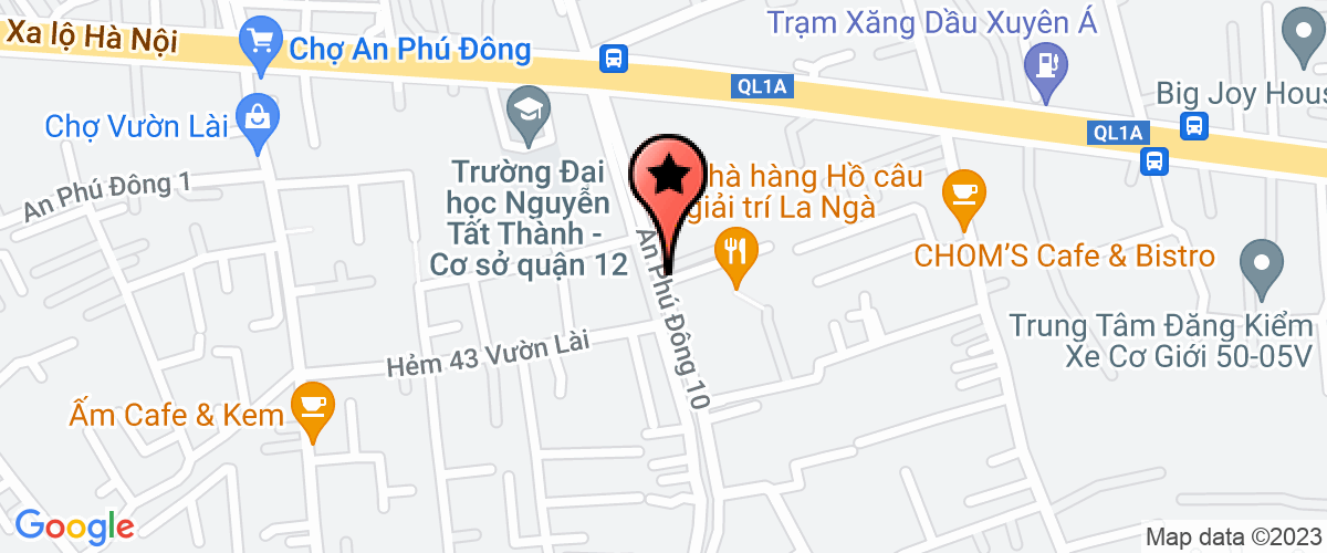 Map go to Tan Vung Tien Trading Production Company Limited
