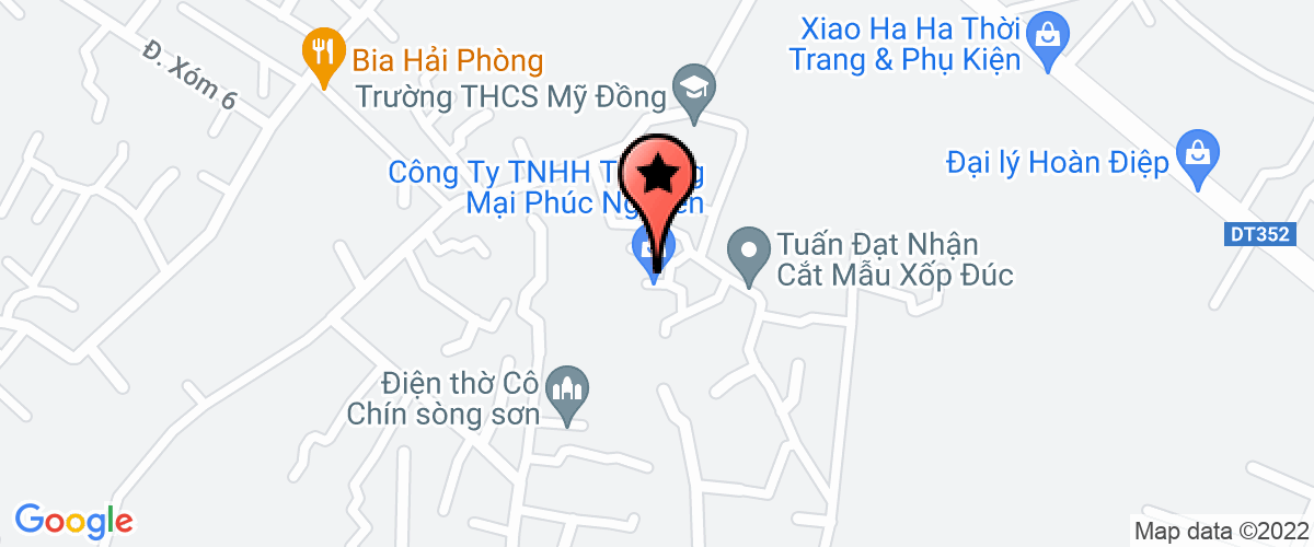 Map go to co phan thuong mai co khi Hoang Cuong Company