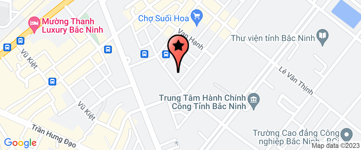 Map go to Bac Ninh Technical Environment Corporation