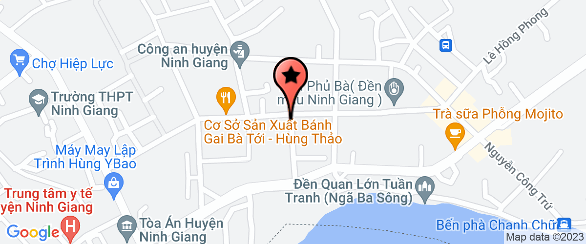 Map go to Thi Tran Ninh Giang Secondary School