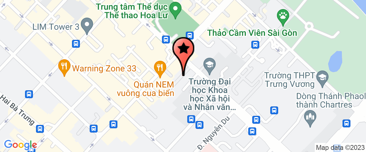 Map go to Cao Nguyen Xanh Investment Joint Stock Company