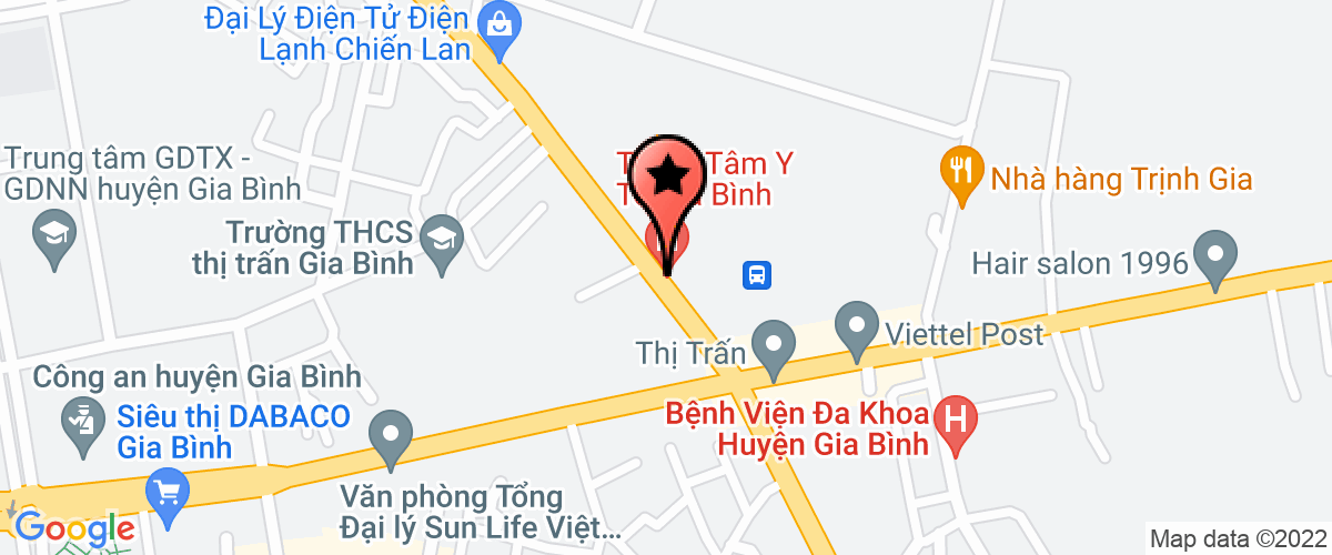 Map go to Chi cuc thi hanh an dan su Gia Binh District