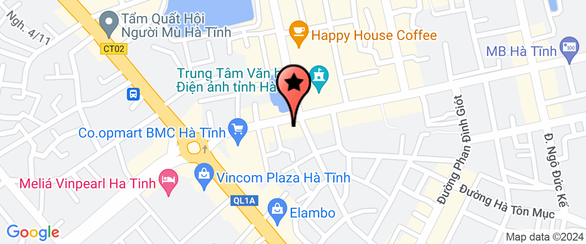 Map go to Dai phat thanh truyen hinh Ha Tinh