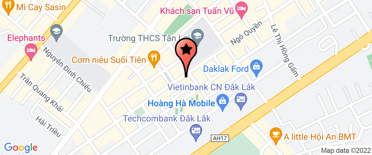 Map go to Khai khoang Tay Nguyen Joint Stock Company