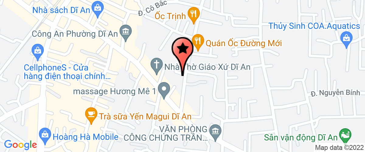 Map go to Di An Thon Company Limited