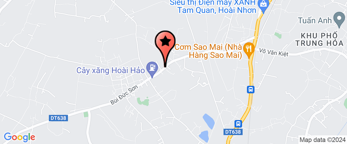 Map go to Hoai Nhon Garment Joint Stock Company