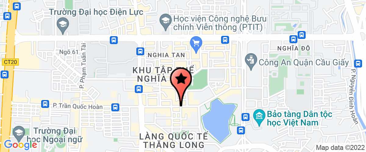 Map go to Nghia tan Elementary School