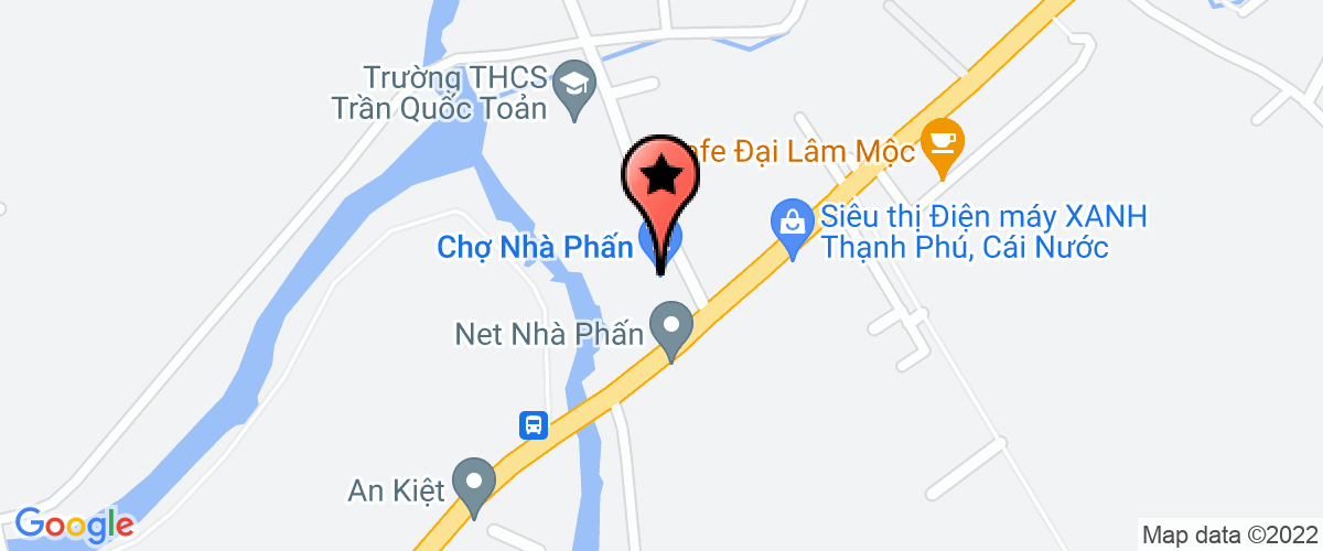 Map go to Thien an Ca Mau Construction Company Limited