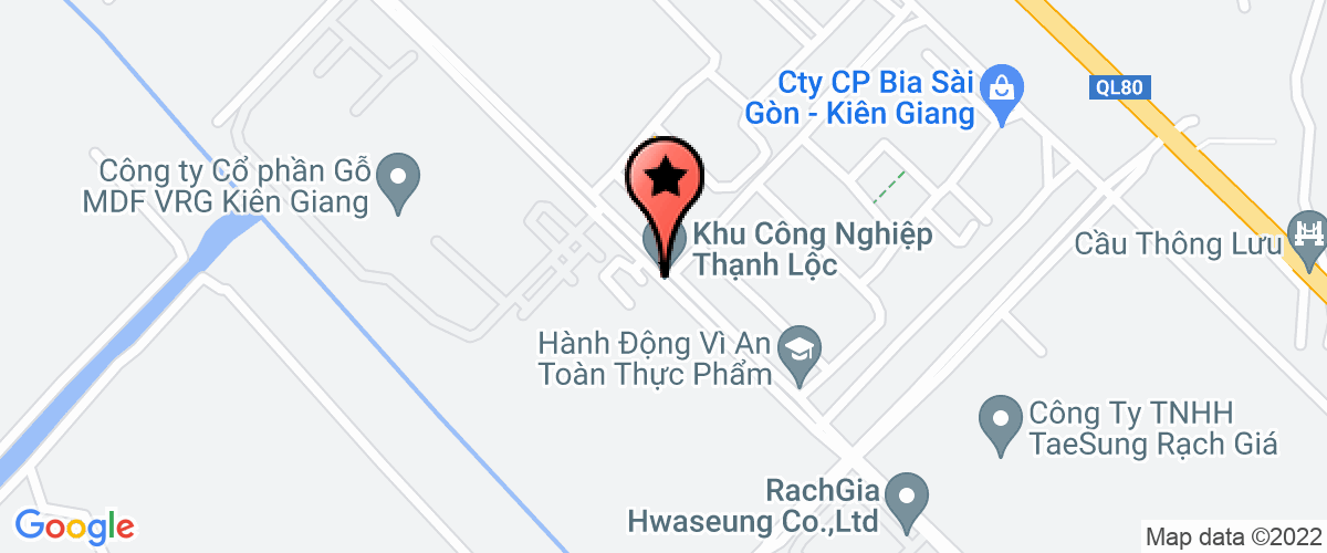 Map go to Bia Sai Gon - Kien Giang Joint Stock Company