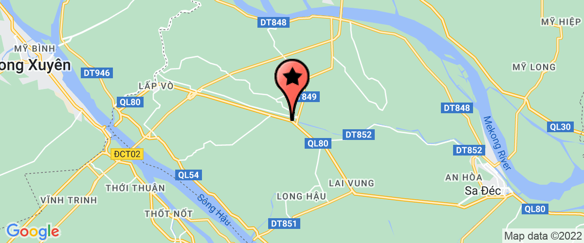 Bản đồ đến Đoàn Thanh Niên CS Hồ Chí Minh huyện Lấp Vò