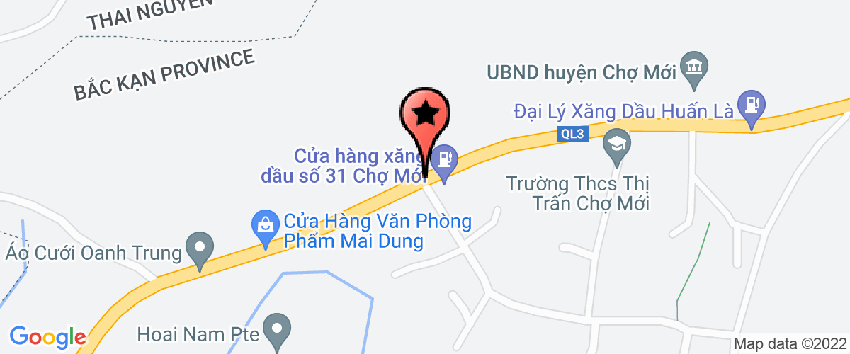 Map go to phat trien ha tang KCN Bac Kan Province Company