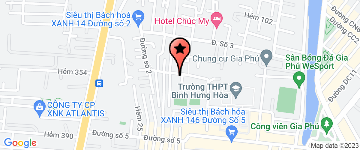 Map go to Phat Hung Trading Production Company Limited