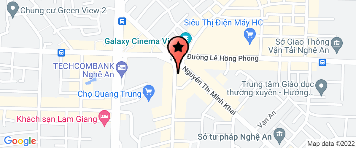 Bản đồ đến Công Ty TNHH Cây Xanh Hà Hiền Nghệ An