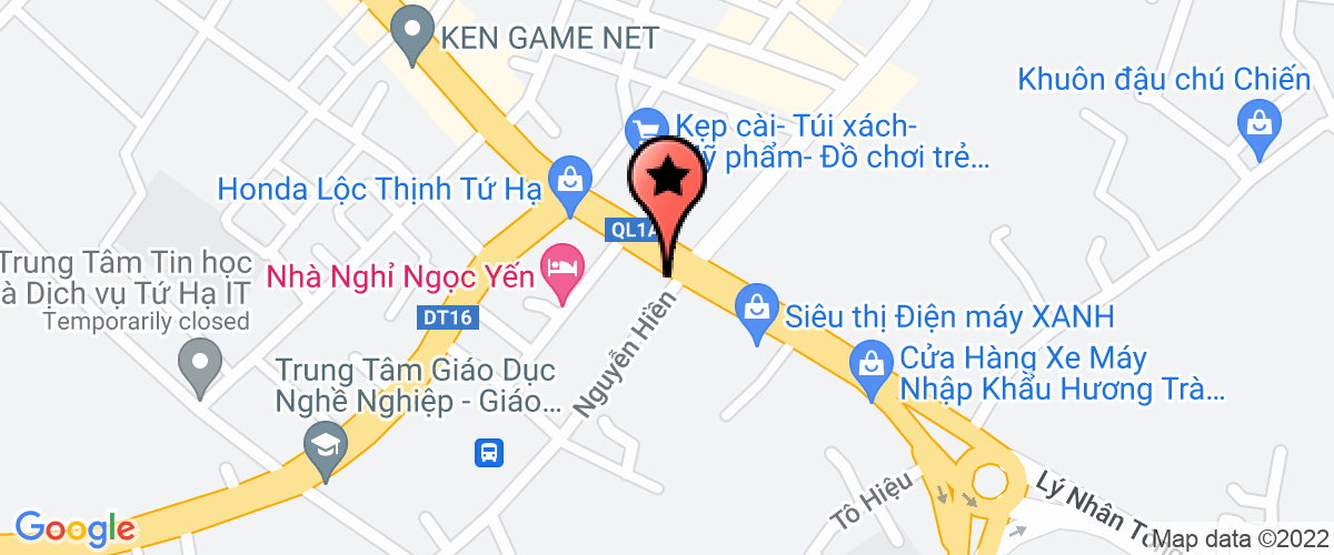 Map go to An Nhien A Member of Construction and Urban Environment Limited Liability Company