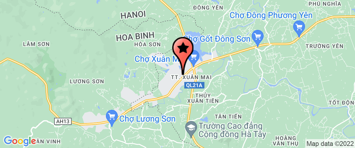 Map go to Truong thi tran Xuan Mai Nursery
