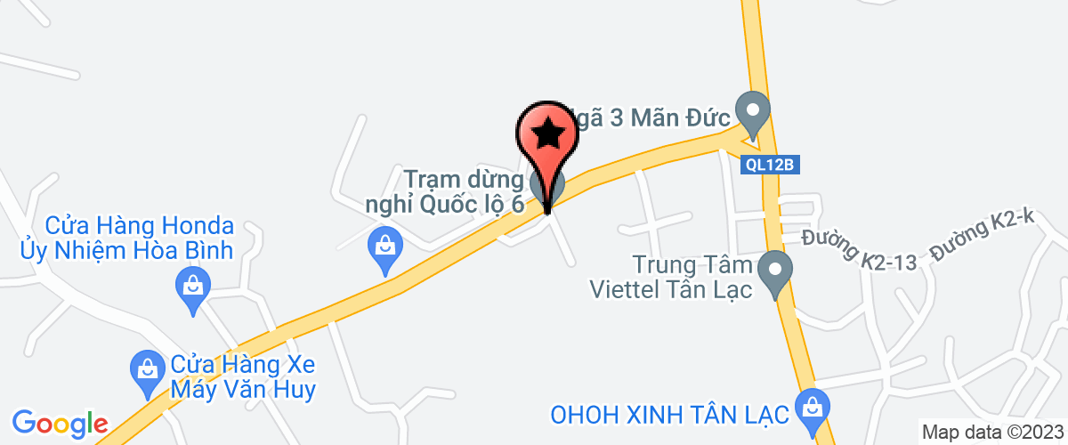Map go to Representative office of  Thanh Bien in Tan Lac District Telecommunication Electric Joint Stock Company