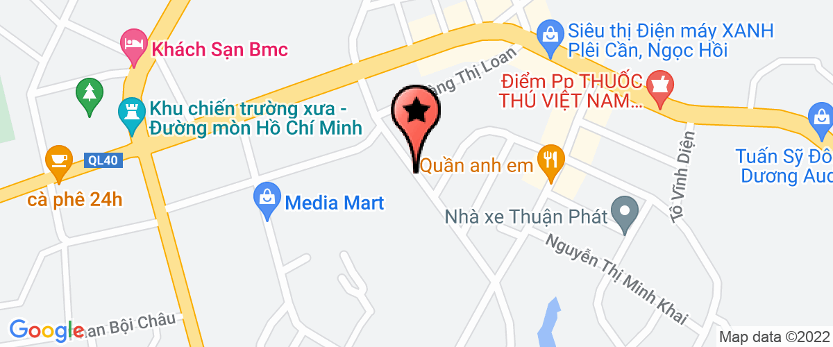 Map go to Kim Thanh Kon Tum Private Enterprise