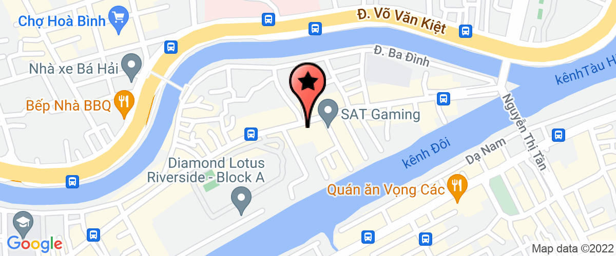Map go to Van HoA Quan 8 Center