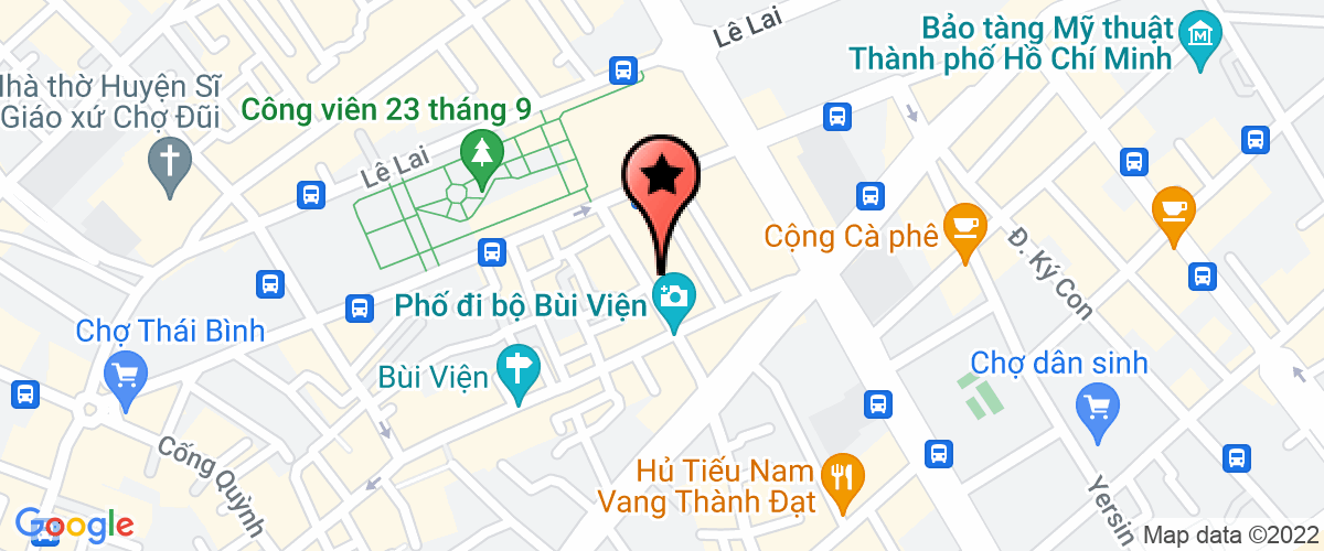 Map go to Cong Doan Co So Phuong Pham Ngu Lao - Quan 1