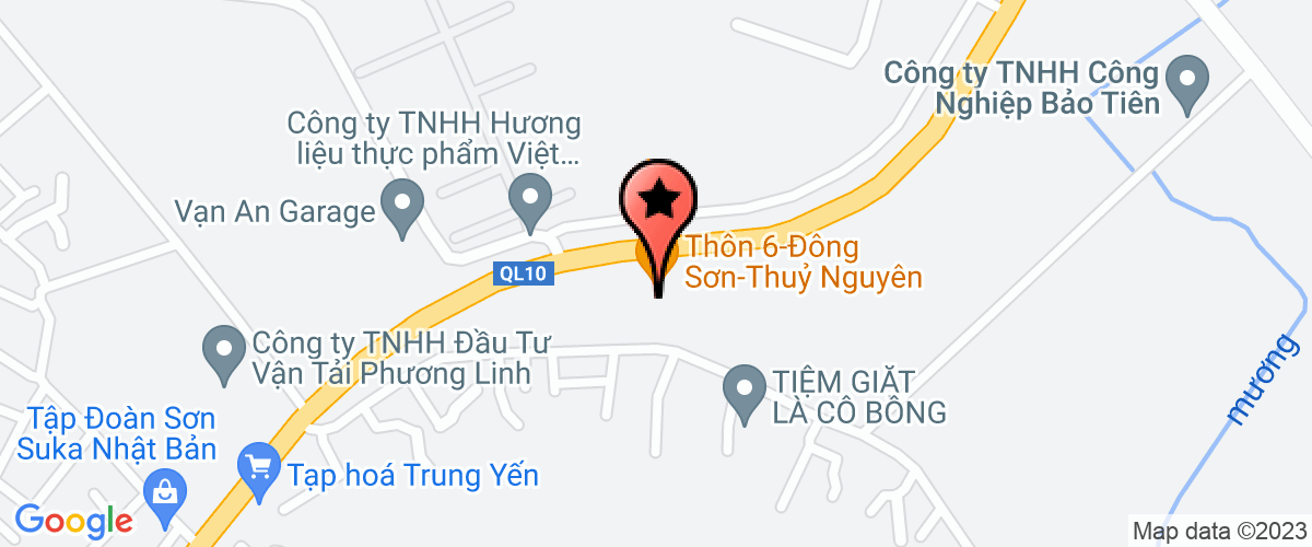 Map go to co phan dau tu cong nghiep Thuy Minh Company