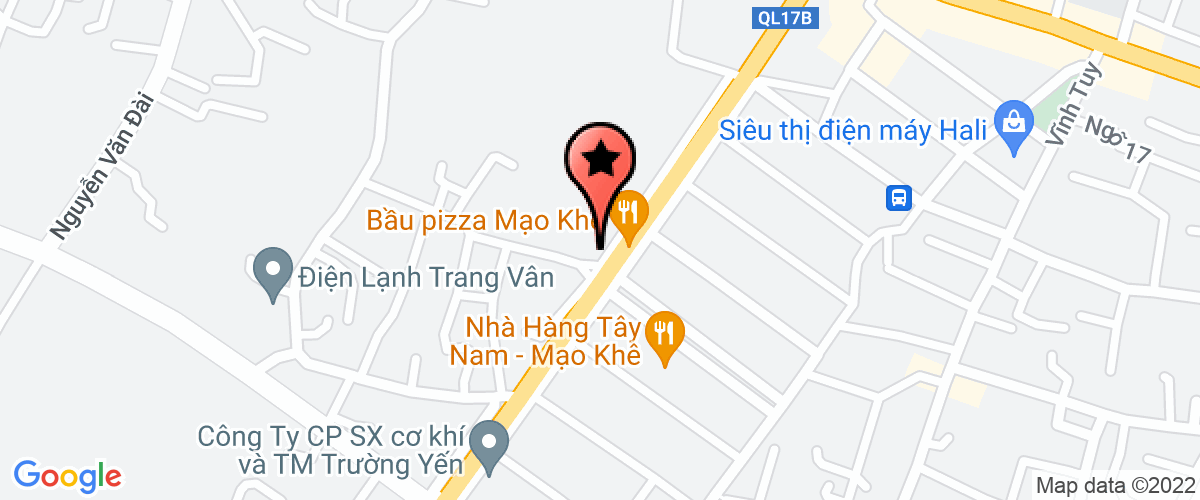 Map go to Tay Nam Restaurant Company Limited