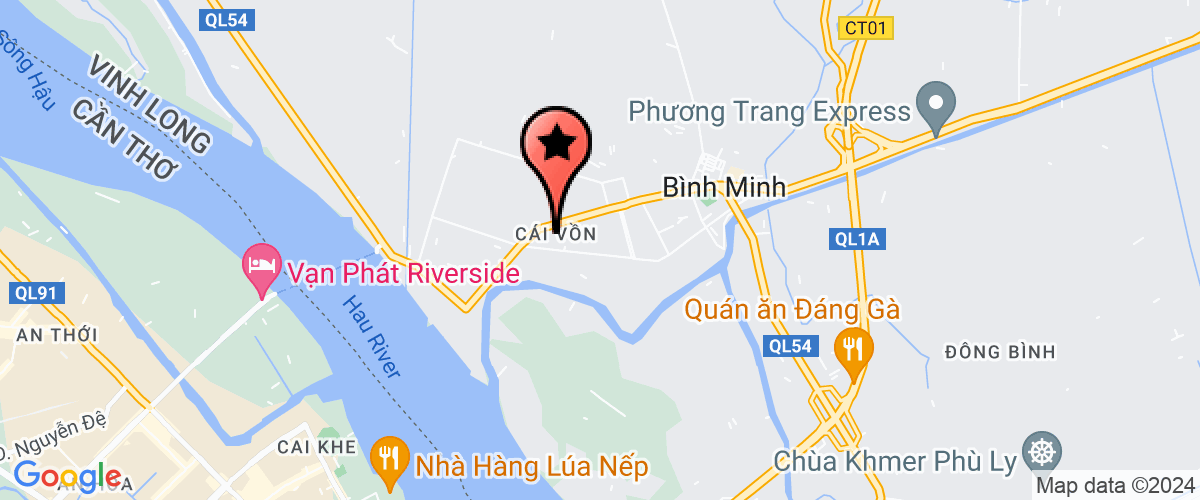 Map go to Hoi Nong Dan Binh Minh District