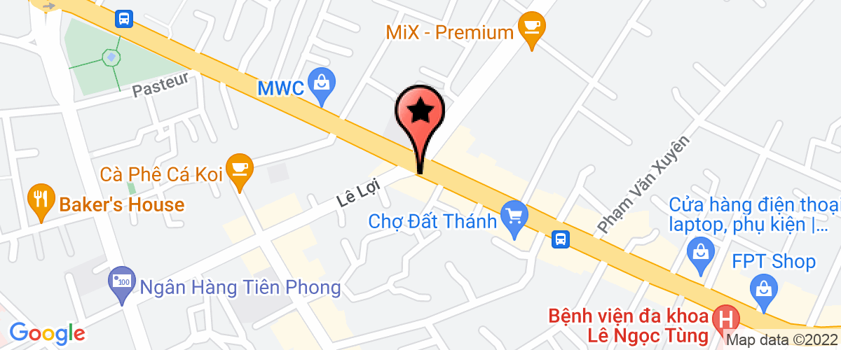 Map go to So Cong thuong Tay Ninh Province