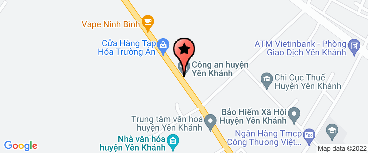 Map go to Bao hiem xa hoi Yen Khanh District