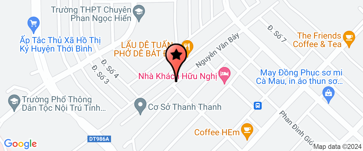 Map go to Quy Hoach Ca Mau Construction Architecture Consultant Joint Stock Company