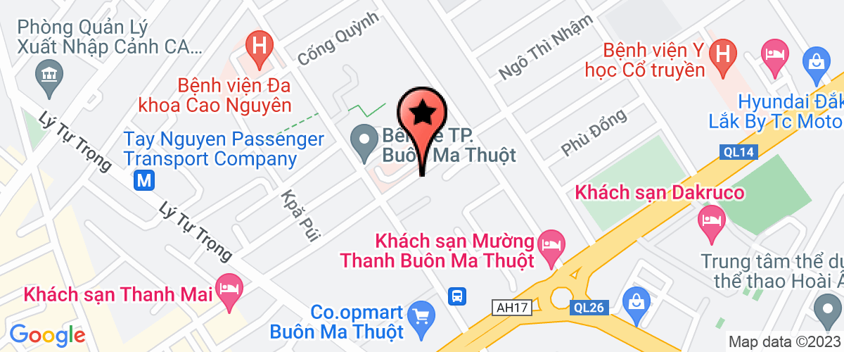 Map go to Benh Vien Mat Tay Nguyen Company Limited