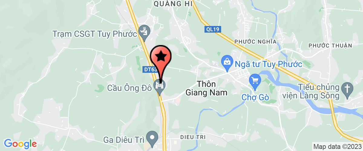 Map go to Hoi Nong Dan Tuy Phuoc District