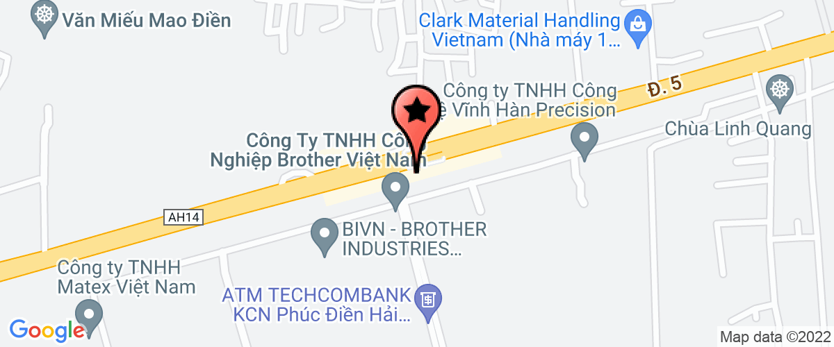 Bản đồ đến Công ty TNHH Công nghiệp Brother Việt Nam