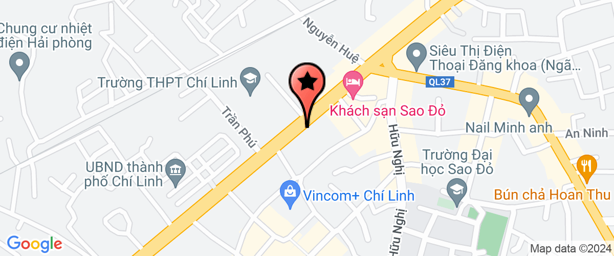 Map go to Van phong HDND-UBND Thi xa Chi Linh