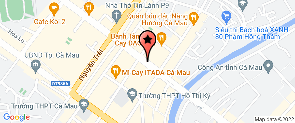Map go to An Thien Ca Mau Construction Company Limited