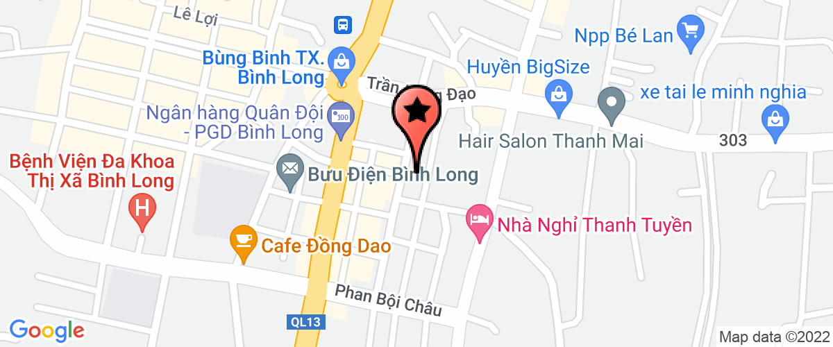 Map go to Truong Pho thong Dan toc noi tru Trung Hoc Co So Binh Long