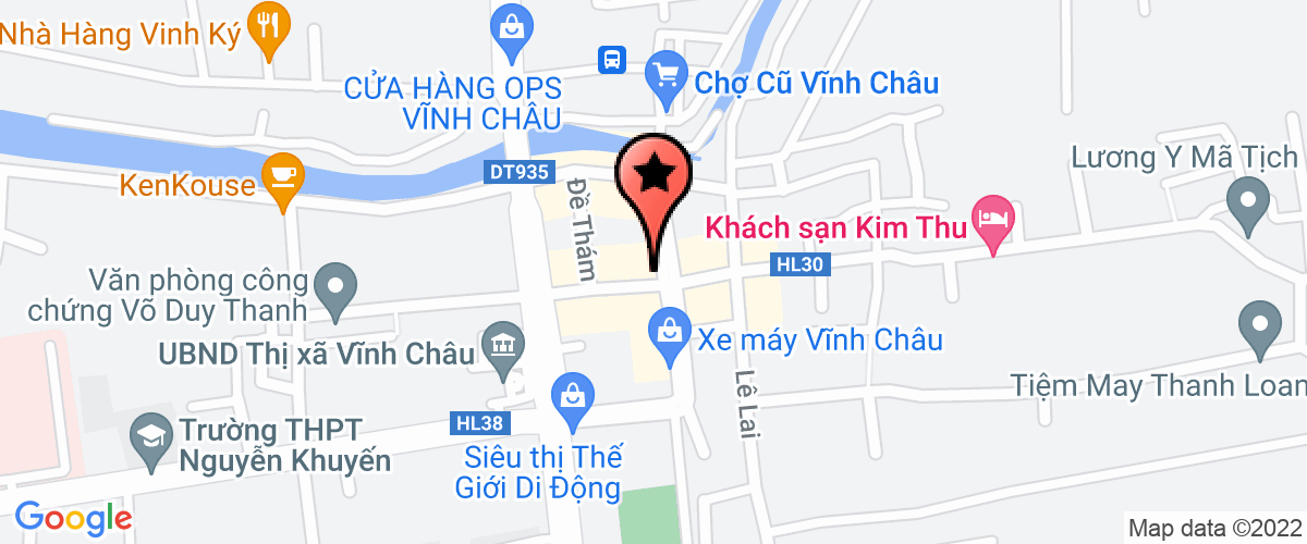 Map go to Dai Truyen thanh Vinh Chau District