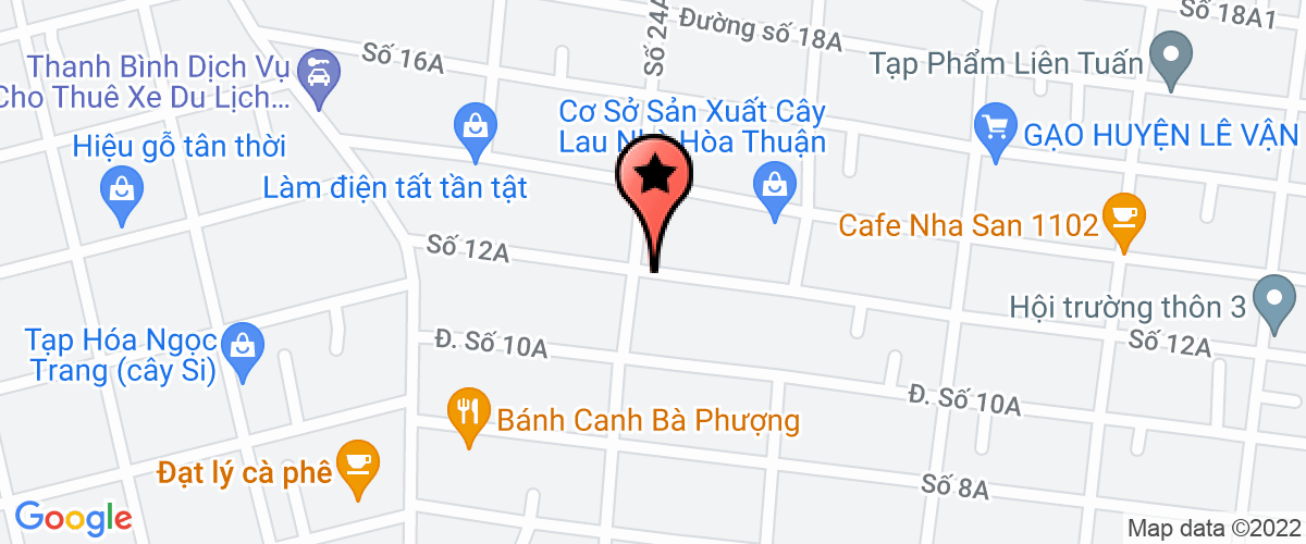 Map go to TMDV Ngoc Minh Phu Agriculture Production Company Limited