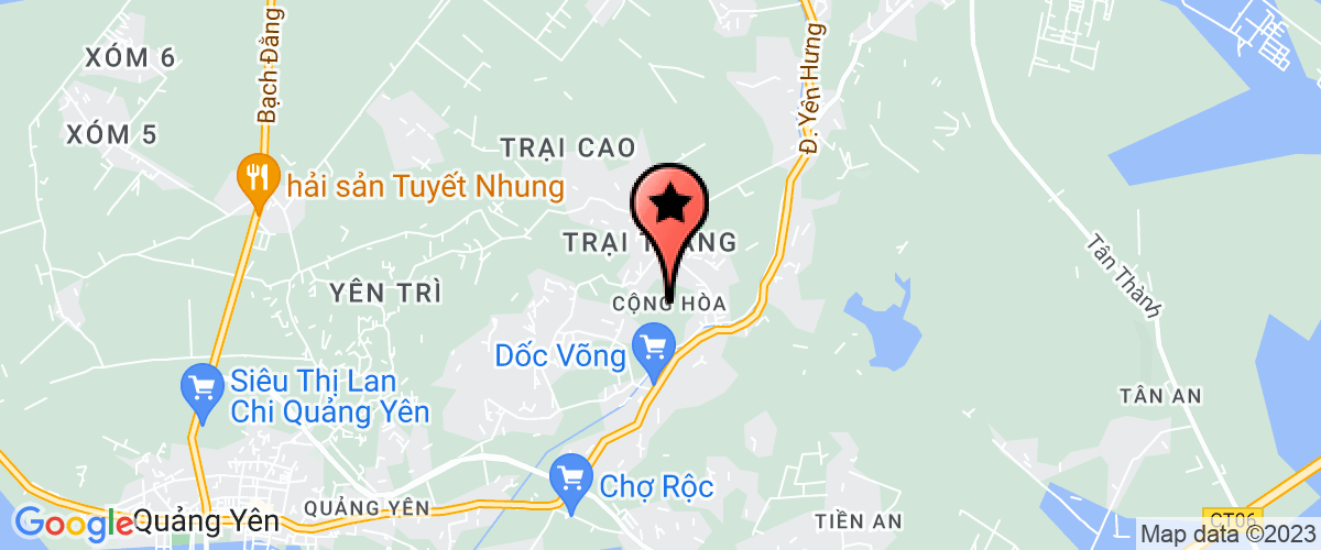 Map go to Cong Hoa - Quang Yen Secondary School