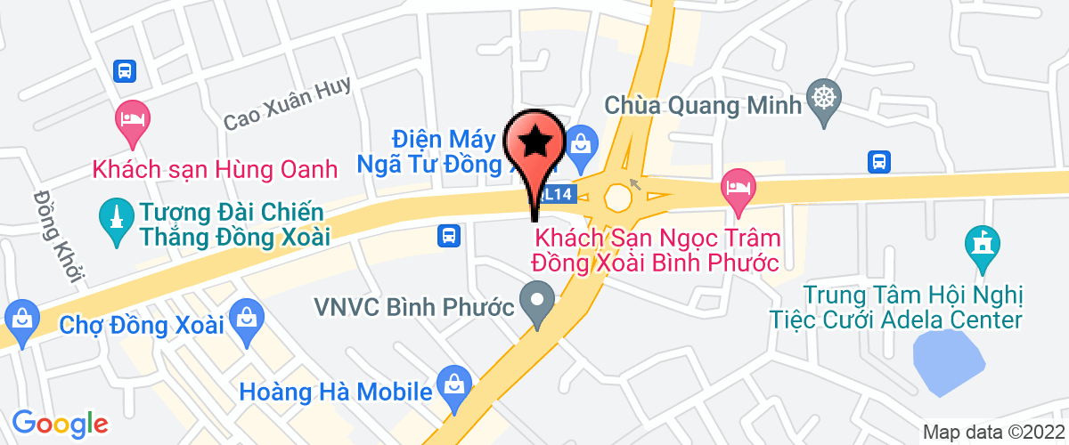 Map go to Thien Hoang Ha Company Stock Investment and Trade