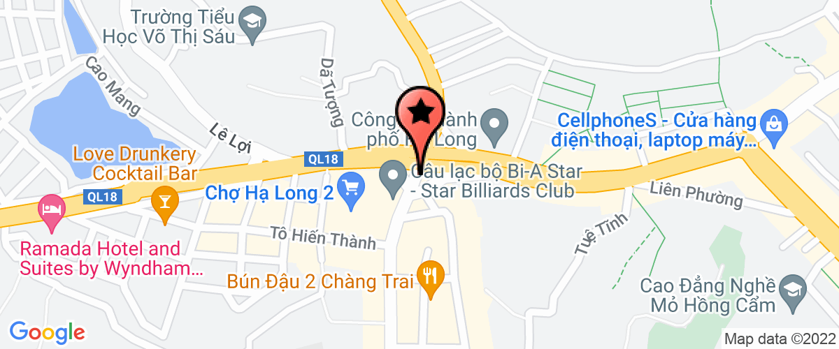 Bản đồ đến Công Ty TNHH 1 Tv Taxi Tải Hạ Long