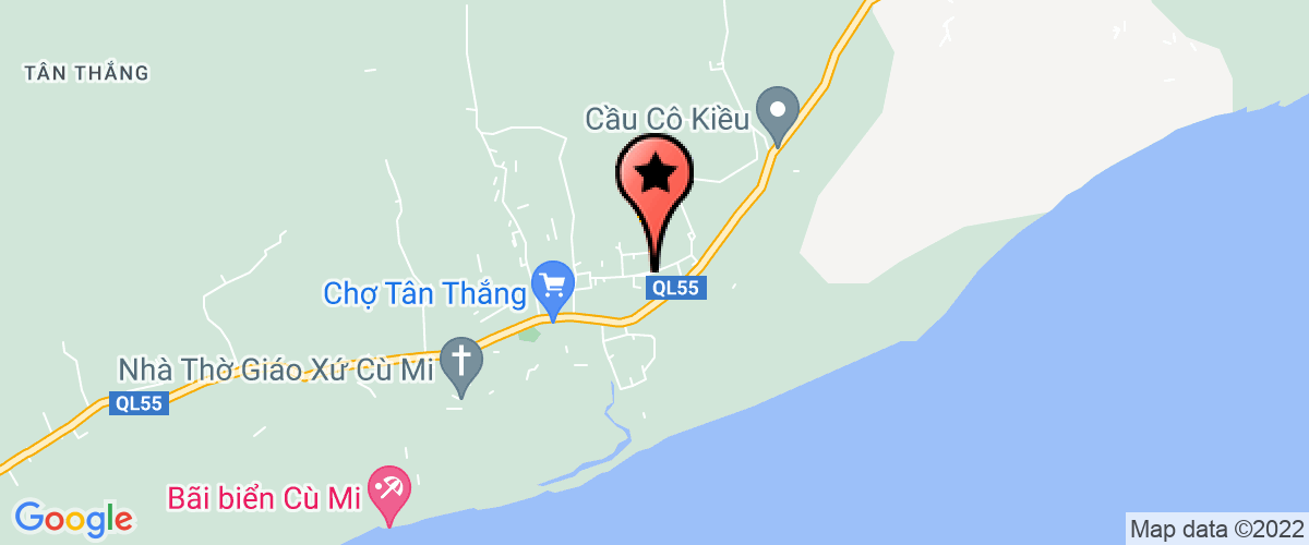 Map go to VP Dang Ky Quyen Su Dung  Ham Tan District Land