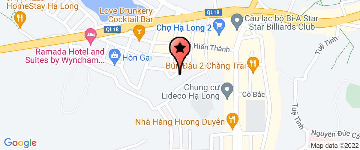 Map go to 1 Thanh Vien Quang Trung Dong Trieu Company Limited