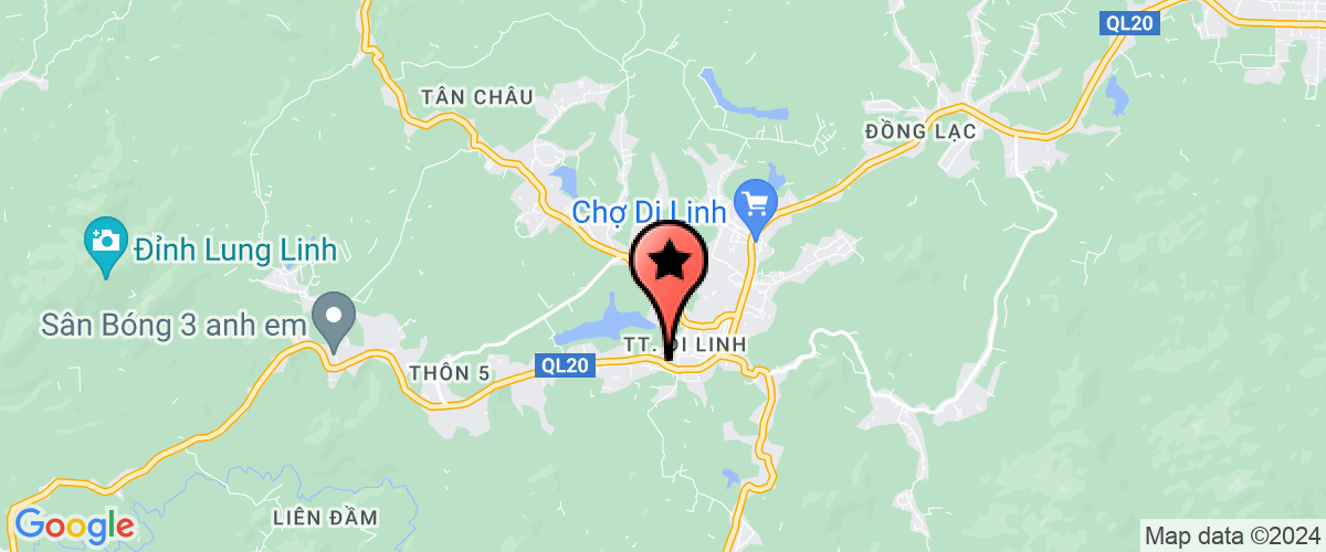 Map go to Di Linh District Sport Cultural Center