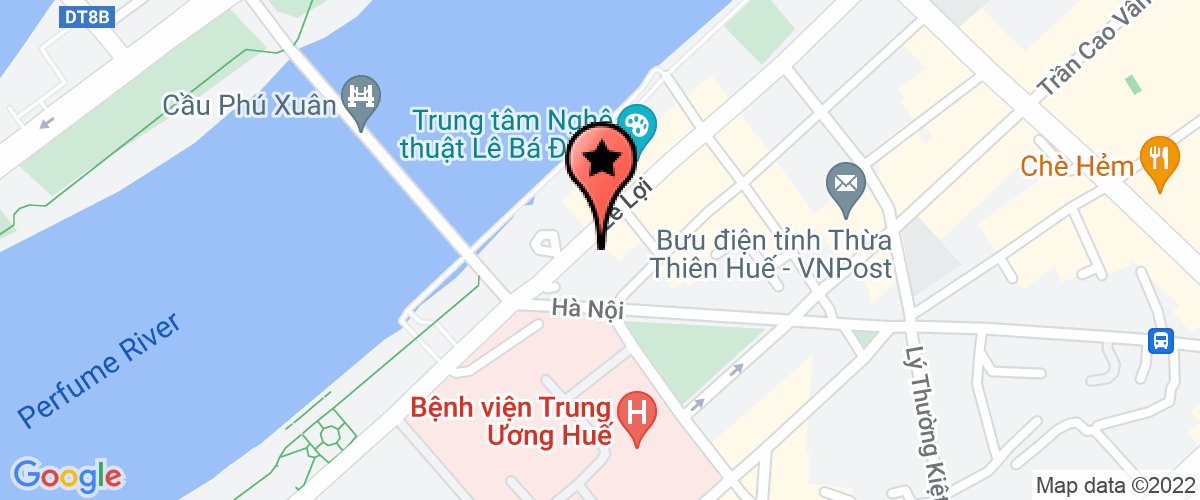 Map go to Chuyen Quoc Hoc Hue High School